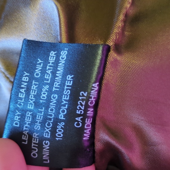 Fabric Life Leather Jacket Chestnut Brown Size S/M - Picture 4 of 15